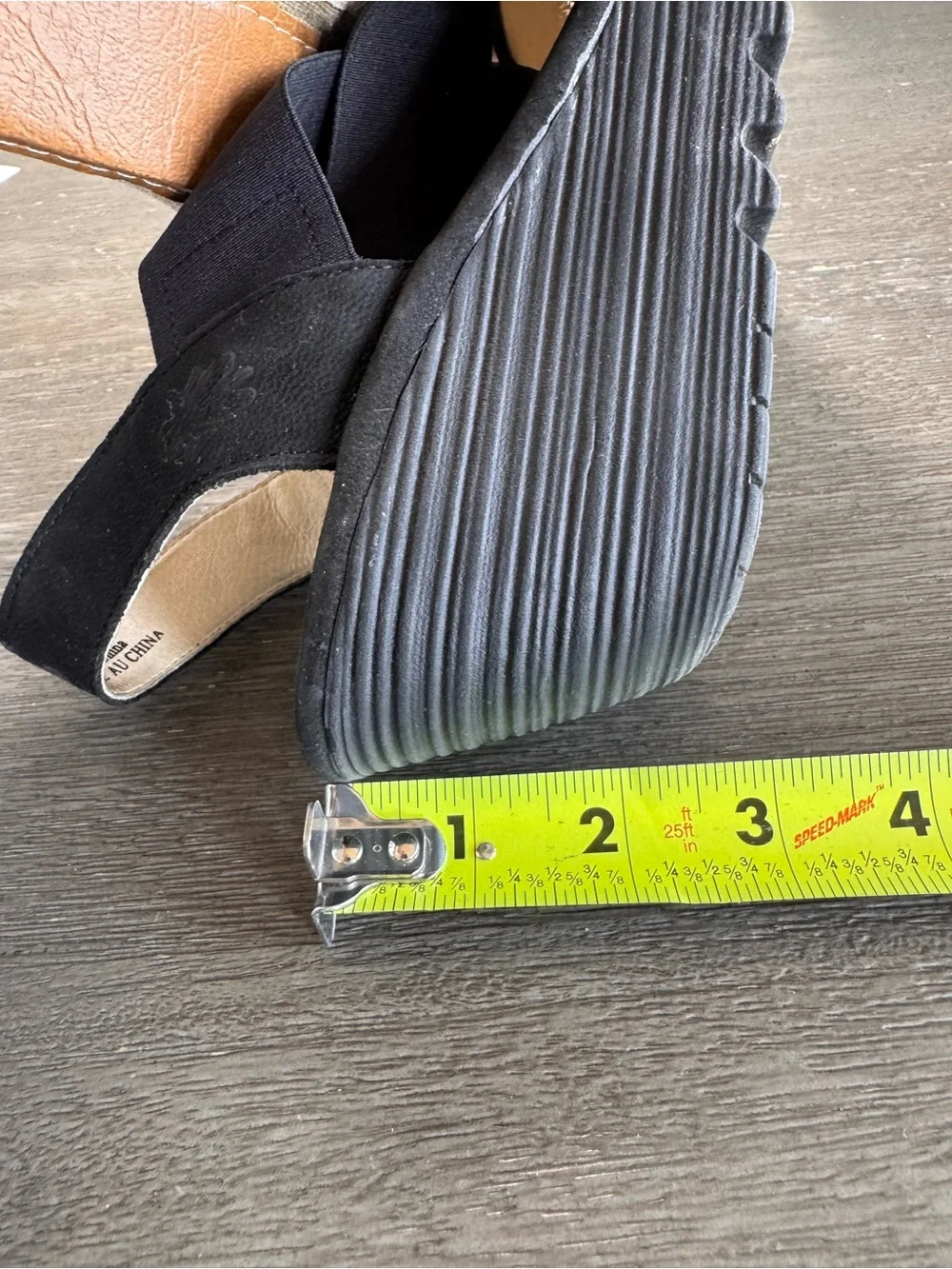 Fly London Yaji Black Leather Wedge Heels Sandals 39